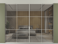 Перегородка Formato внутри проёма четырёхстворчатая со скрытым креплением в потолок