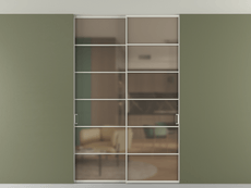 Перегородка Formato внутри проёма двустворчатая со скрытым креплением в потолок