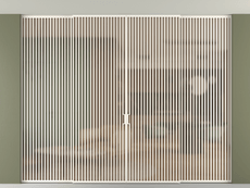 Перегородка Formato внутри проёма скрытое крепление в потолок 4 створки