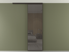 Перегородка Formato вдоль стены на потолок одностворчатая