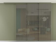 Перегородка Formato вдоль стены на потолок телескопик синхро 3