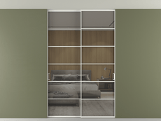 Перегородка Formato внутри проёма двустворчатая со скрытым креплением в потолок