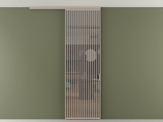 Перегородка Formato вдоль стены на потолок одностворчатая