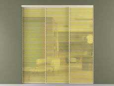 Перегородка Formato внутри проёма 3 створки с синхронным механизмом