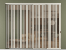 Перегородка Formato внутри проёма 4 створки с синхронным механизмом