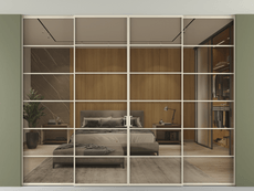 Перегородка Formato внутри проёма четырёхстворчатая со скрытым креплением в потолок