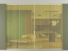 Перегородка Formato внутри проёма скрытое крепление в потолок 4 створки