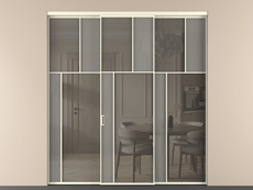 Перегородка Mosaic внутри проёма трёхстворчатая