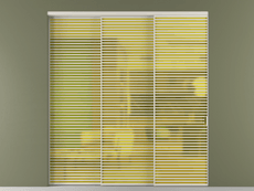 Перегородка Formato внутри проёма 3 створки с синхронным механизмом