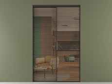 Перегородка Formato внутри проёма 2 створки