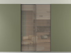 Перегородка Formato внутри проёма скрытое крепление в потолок 2 створки