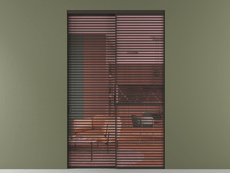 Перегородка Formato внутри проёма 2 створки