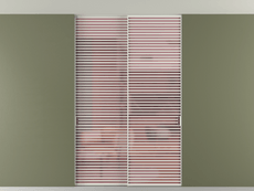 Перегородка Formato внутри проёма скрытое крепление в потолок 2 створки