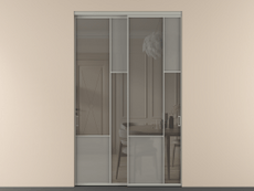 Перегородка Mosaic внутри проёма 2 створки