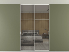 Перегородка Formato внутри проёма скрытое крепление в потолок 2 створки