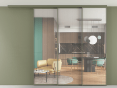 Перегородка Formato вдоль стены на потолок телескопик синхро 3