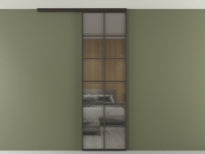 Перегородка Formato вдоль стены на потолок 1 створка