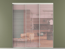 Перегородка Formato внутри проёма 3 створки с синхронным механизмом