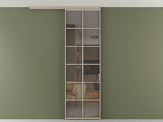 Перегородка Formato вдоль стены на потолок одностворчатая