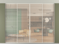 Перегородка Formato внутри проёма скрытое крепление в потолок 4 створки