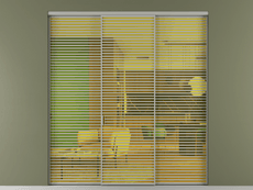 Перегородка Formato внутри проёма 3 створки