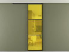 Перегородка Formato вдоль стены на потолок 1 створка