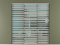 Перегородка Formato внутри проёма 3 створки