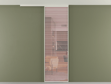 Перегородка Formato вдоль стены на потолок 1 створка