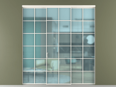 Перегородка Formato внутри проёма 3 створки