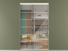 Перегородка Formato внутри проёма 2 створки