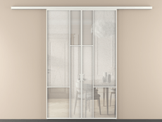 Перегородка Мозаик вдоль стены 2 створки