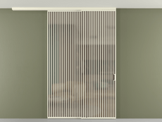 Перегородка Formato вдоль стены на потолок 2 створки с синхронным механизмом