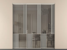 Перегородка Mosaic внутри проёма 3 створки