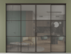 Перегородка Формато внутри проёма 4 створки