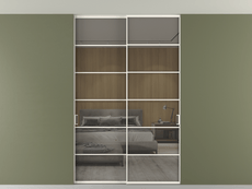 Перегородка Formato внутри проёма двустворчатая со скрытым креплением в потолок