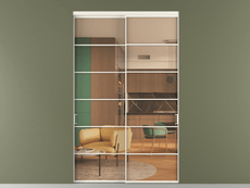 Перегородка Formato внутри проёма 2 створки