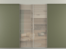 Перегородка Formato внутри проёма скрытое крепление в потолок 2 створки