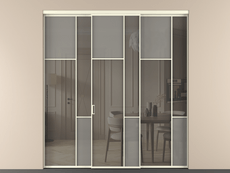 Перегородка Mosaic внутри проёма 3 створки