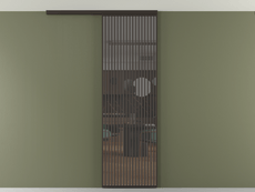 Перегородка Formato вдоль стены на потолок одностворчатая