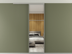 Перегородка Formato вдоль стены на потолок одностворчатая