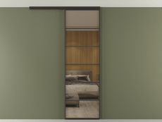 Перегородка Formato вдоль стены на потолок 1 створка