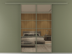 Перегородка Formato вдоль стены 2 створки