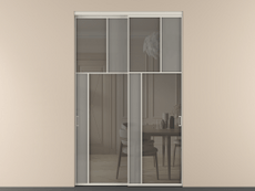 Перегородка Mosaic внутри проёма двустворчатая