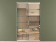 Перегородка Formato внутри проёма 2 створки