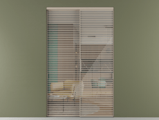 Перегородка Formato внутри проёма 2 створки