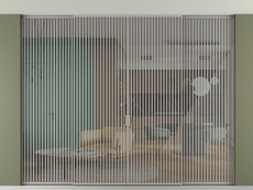 Перегородка Formato внутри проёма скрытое крепление в потолок 4 створки