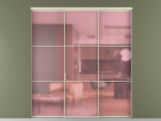 Перегородка Formato внутри проёма 3 створки