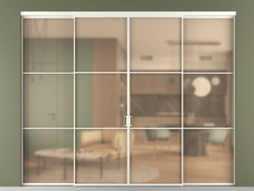 Перегородка Formato внутри проёма 4 створки