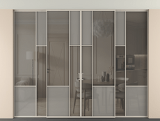 Перегородка Mosaic внутри проёма скрытое крепление в потолок 4 створки