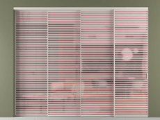 Перегородка Formato внутри проёма 4 створки с синхронным механизмом